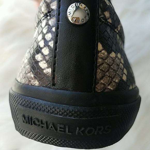 NEW Michael Kors python snakeskin gored sneakers - Picture 7 of 8